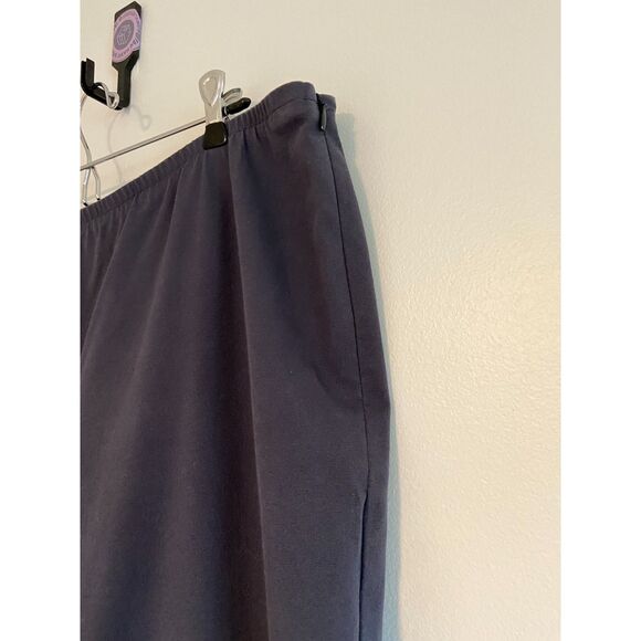 Eileen Fisher Cotton Dress Pants Elastic Waist Washed Grey/Blue Size XL - Picture 5 of 6